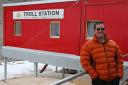 The author poses at Troll Station